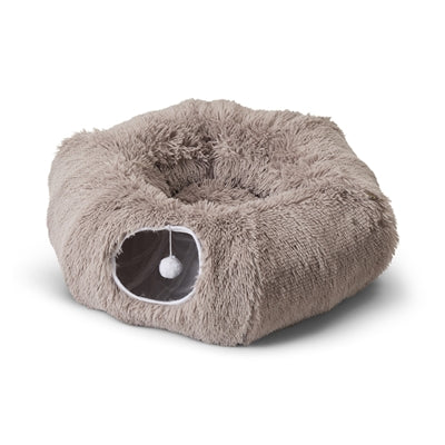 Savic Snuggle Tunnel / Cat Bed Warm Grey 85X85X26.5 Cm