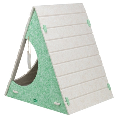 Trixie Cat Bed Play Box Lucy Triangular Felt Sand / Green 46X38X50 Cm