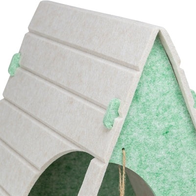 Trixie Cat Bed Play Box Lucy Triangular Felt Sand / Green 46X38X50 Cm