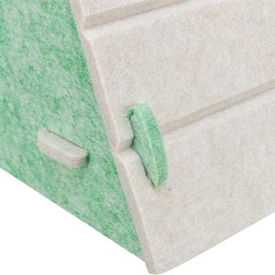 Trixie Cat Bed Play Box Lucy Triangular Felt Sand / Green 46X38X50 Cm