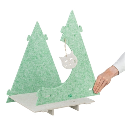 Trixie Cat Bed Play Box Lucy Triangular Felt Sand / Green 46X38X50 Cm