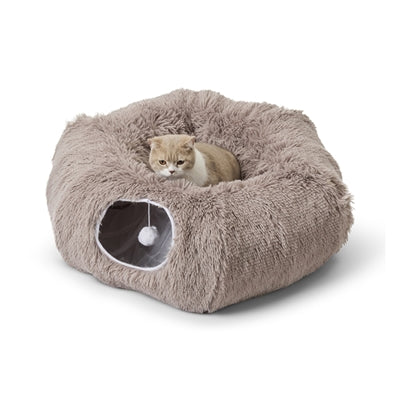 Savic Snuggle Tunnel / Cat Bed Warm Grey 85X85X26.5 Cm