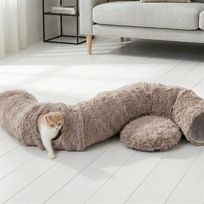 Savic Snuggle Tunnel / Cat Bed Warm Grey 85X85X26.5 Cm